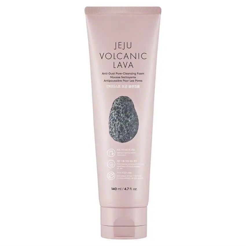 Thefaceshop Jeju Volcanic Lava Anti-Dust Pore-Cleansing Foam 140ml for Deep Cleansing - 140ml