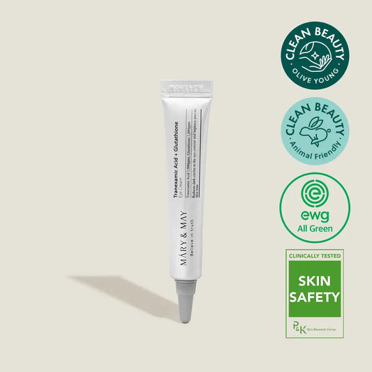 MARY&MAY Tranexamic Acid Glutathione Eye Cream 12g Mini for Dark Circles - 12g